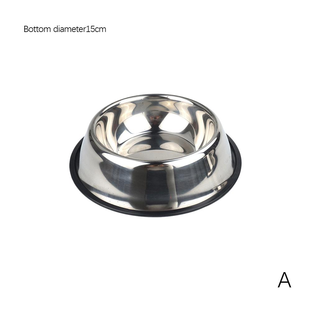 15/18/22CM Stainless Steel Dog Bowls,Lovely Pet Food Water Drink Dishes Feeder For Cat Puppy Dog Multi-Specification Anti-fall