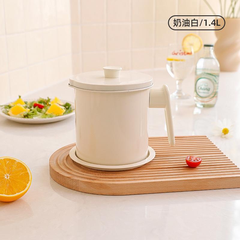 Nordic Cream Style Oil Filter Jug with Mesh Kitchen Cooking Tool Set