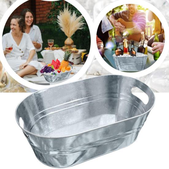 2 шт. 15 л ведро для льда, металлическое ведро для льда для пива, напитков, большая емкость, охладитель для напитков, ведро для хранения для вечеринки