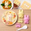 1Set Kitchen Sushi Mold Sandwich Mould Rabbit Rice Ball Mold Diy Bento Makertool