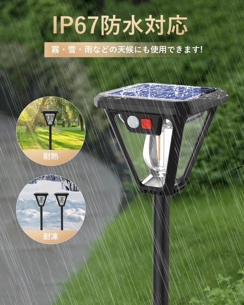 Solar Outdoor Garden Lights, Set of 2, Warm White, Automatic OnOff, RecessedWall-Mounted, IP67 Waterproof, Zero Electricity Cost, Motion Sensor, LED