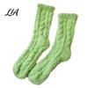Cute Macaron Color Warm Socks Thickened Plush for Women, Thermal Sleep Socks, Coral Fleece Lining Soft House Floor Winter Autumn Cold Weather
