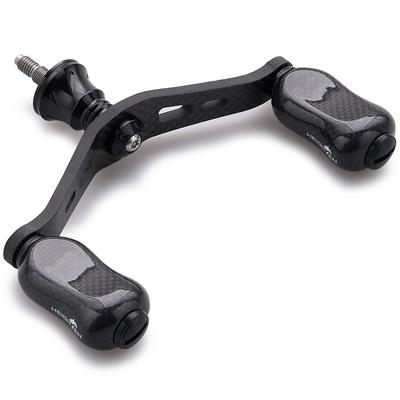 Рукоятка катушки HEIGHTEN 90 мм с карбоновой ручкой 21 мм для Shimano Daiwa 1.5K Карбоновая рукоятка для спиннинговой катушки Серия Gourd (черный) (750)