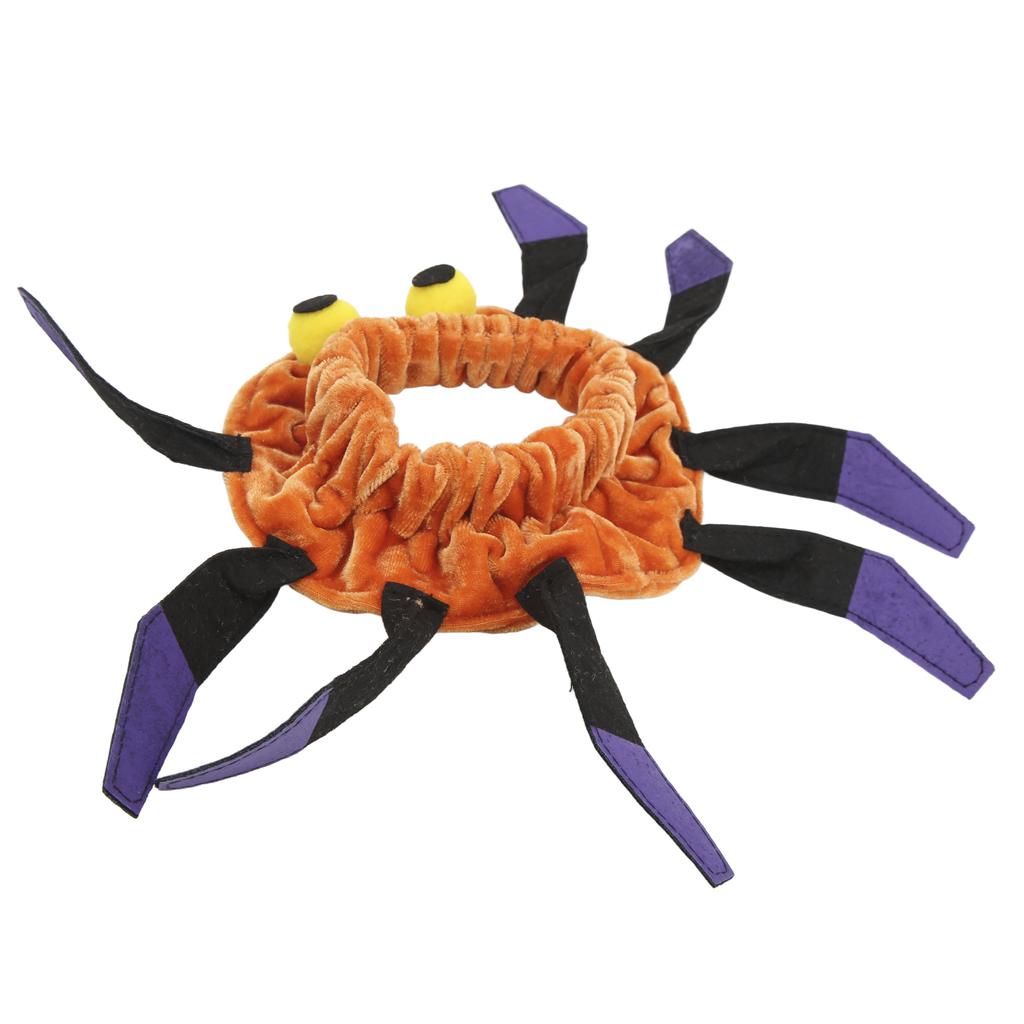 Dog Funny Collar Soft Spider Shaped Interesting Dog Collar for Halloween Christmas PartiesM