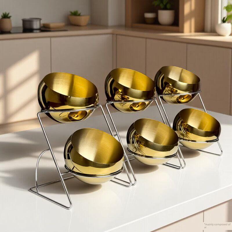 Двухуровневый набор посуды для фуршета Jingbaodi из нержавеющей стали