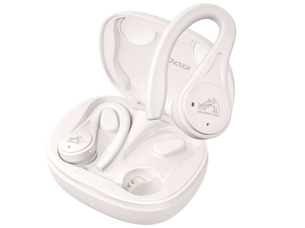 JVC Kenwood Victor Wireless Earphones Bluetooth Type Weight Up To 30 Hours of Playback Waterproof Compatible For Sports White HA-EC25T Over-the-ear