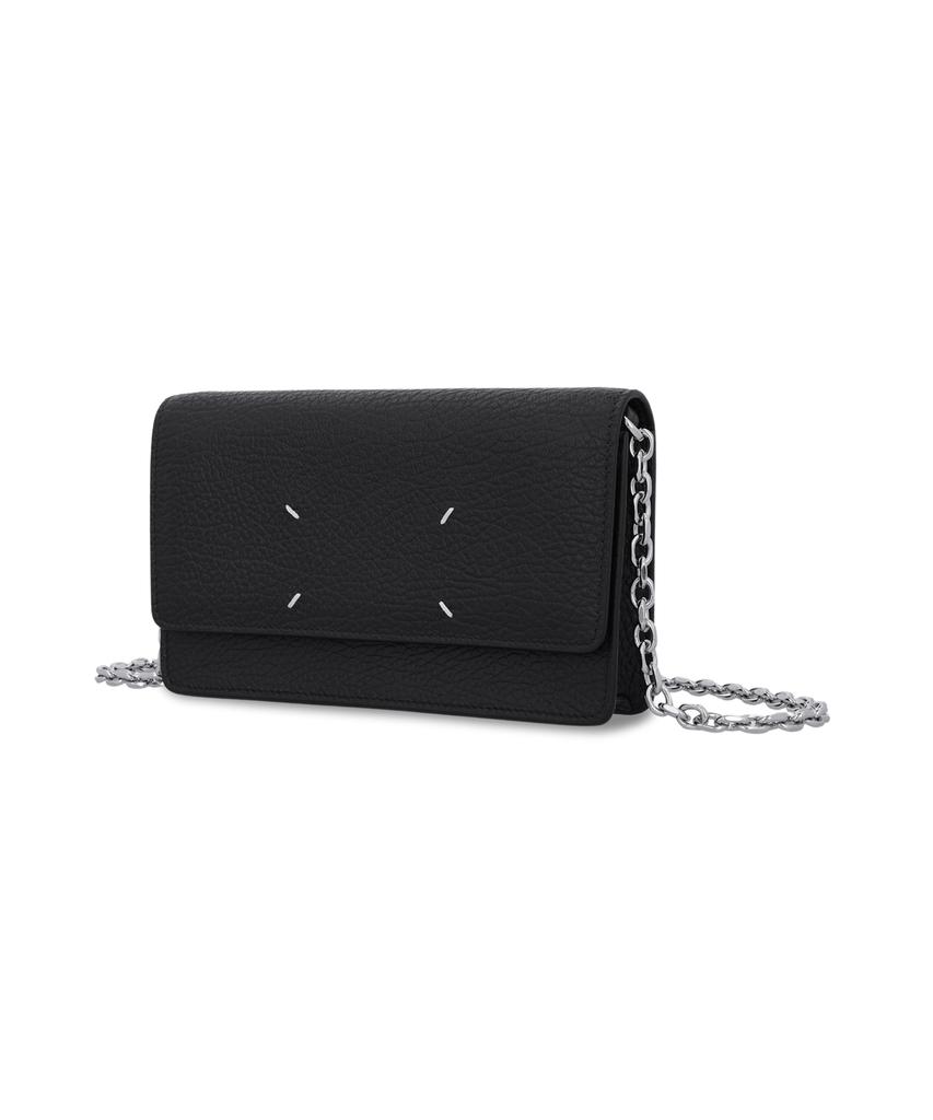 Maison Margiela Medium 4-Stitch Chain Wallet - Black / Sa3Ui0008P4455T8013