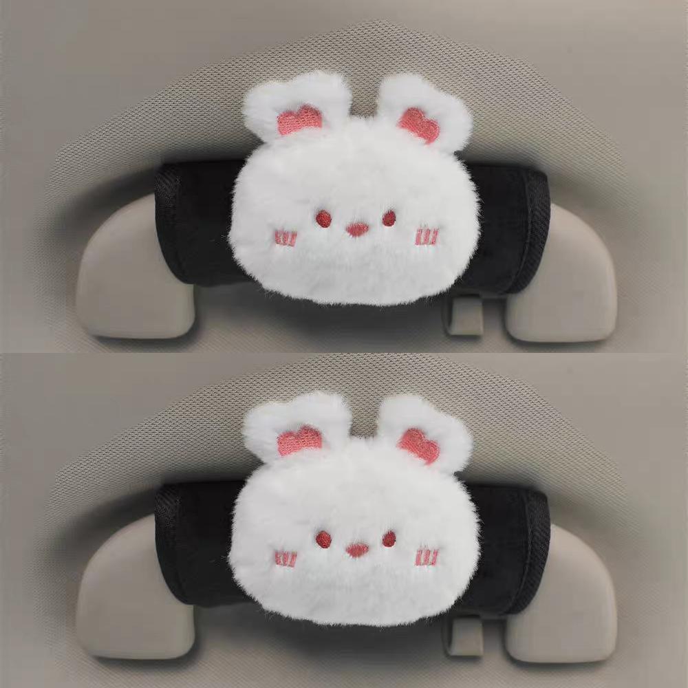 Милая мультяшная кукла-панда, чехол на ручку двери салона автомобиля, универсальный плюшевый чехол-протектор для ручника, защита держателя на крышу автомобиля