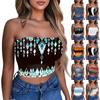 Crop Tops For Women Sexy Cami Tank Summer Tube Sleeveless Printed Camisole Shirt Vest