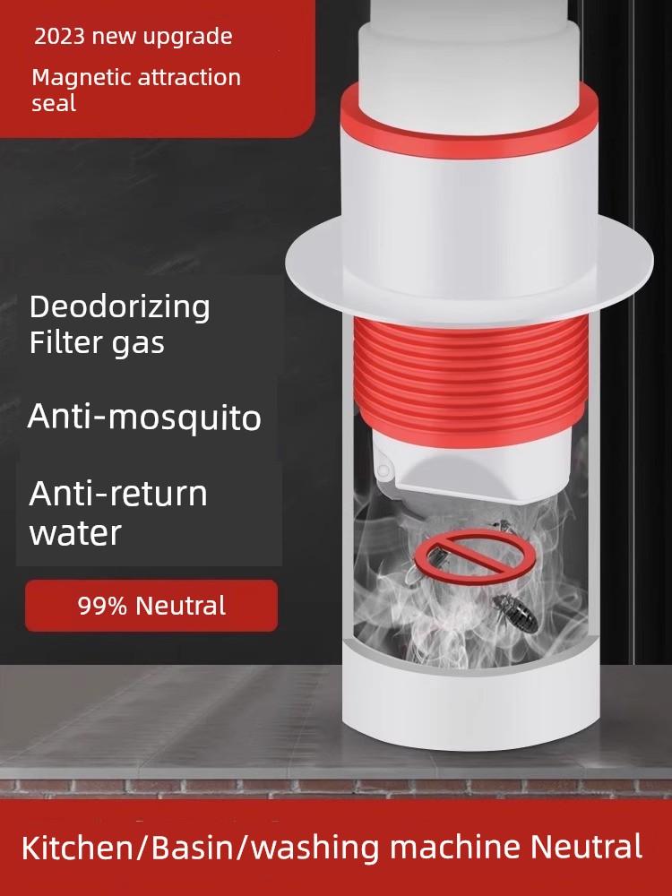Silicone Floor Drain Odor Preventer 75 Downcomer Anti-Odor Handy Gadget Kitchen Bathroom Sealed Anti-Overflow Underwater Water Pipe Connector