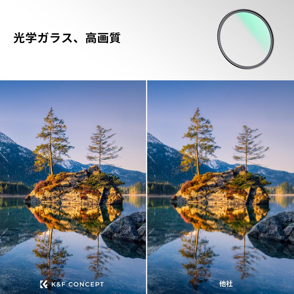 Concept 58mm Lens Protection Filter Lens Filter Protector Lens Protection AGC Optical Glass Thin Frame 18 Layer Coating K&F (NANO-K Series)