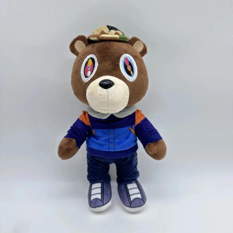 30 см Kawaii Kanye Dropout Bear Teddy Bear Плюшевые игрушки Kanye West Выпускной Мягкий домашний декор комнаты подарок на день рождения