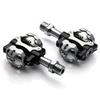 wellgo W01 Bicycle Pedal MTB Touring Bike Clipless Pedals 9/16" CR-MO Spindle Sealed Bearing Al-alloy with cleats ultralight