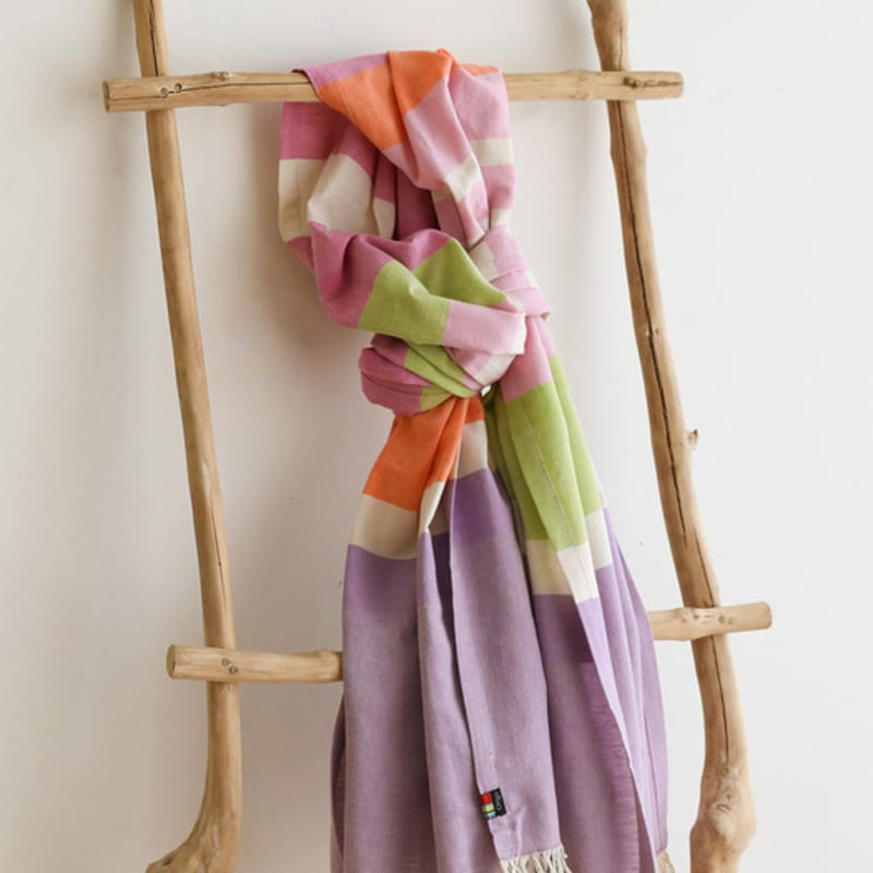 ORIGO Gauze Scarf Lisianthus