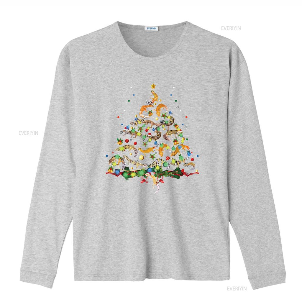 Womens Leopard Gecko Christmas Tree Funny Marsupial Xmas T Shirt vintage Washed designer clothes Comfortable Stylish fashion