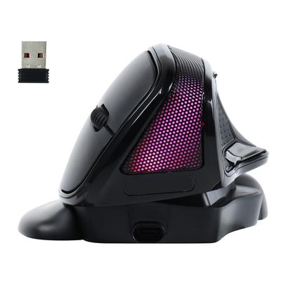 Эргономичная беспроводная вертикальная мышь с RGB Эргономичная игровая 6 дней работы от аккумулятора 500 мАч Перезаряжаемая Тихая Съемная Ручная Совместима с и