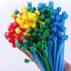 100PCS/Bag Plastic Cable Ties Nylon Self Locking Multicolor Nylon Cable Tie Home Office Detachable Cable Zip Ties 4×200mm