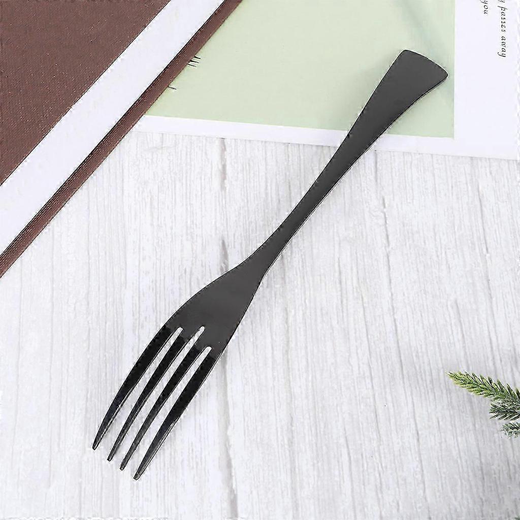 Metal Tableware Black Stainless Steel Fork for Home Use
