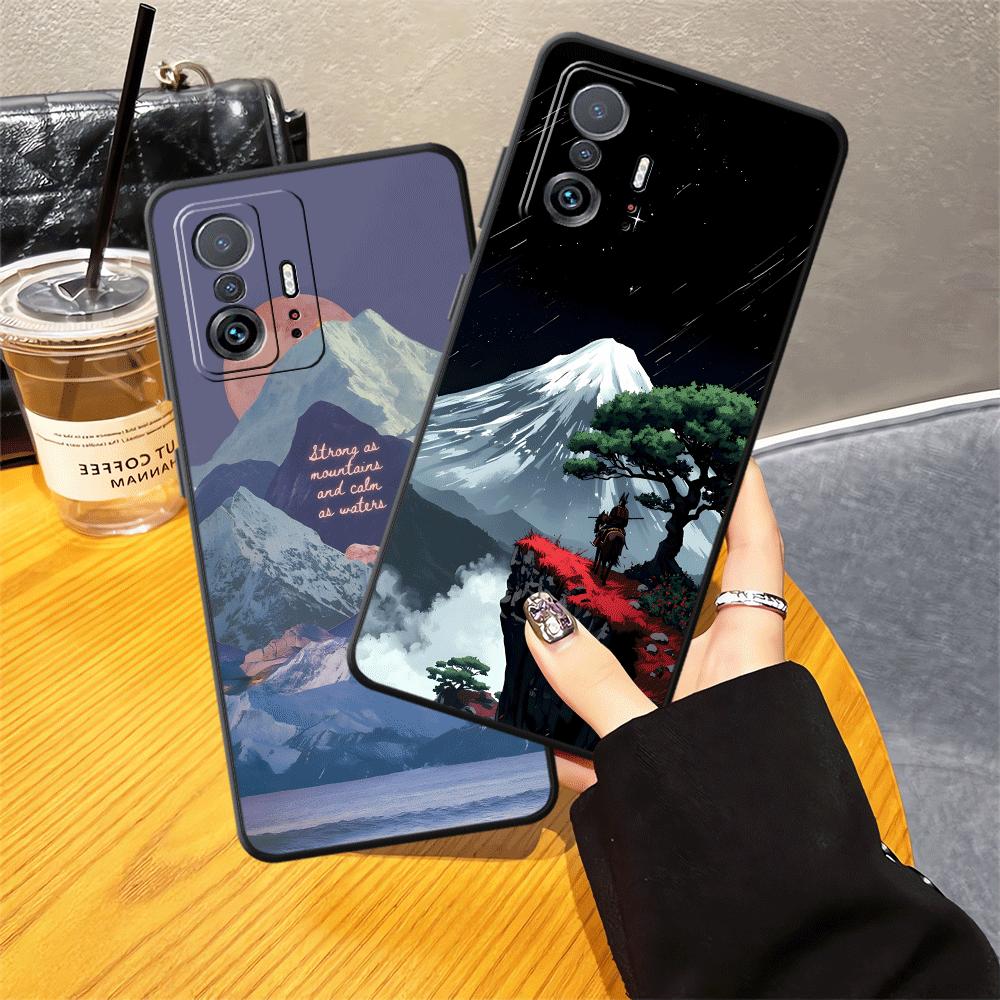 Чехол для Xiaomi Mi 13 Lite 11 14 12X 11T 10T 12T Pro 12 Funda Чехол для телефона Творческий горный пик Арт