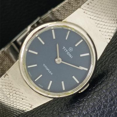 ВИНТАЖНЫЕ ЧАСЫ ART DECO TITONI TITOFLEX ШВЕЙЦАРСКИЕ ЖЕНСКИЕ С ОРИГИНАЛЬНЫМ ЦИФЕРБЛАТОМ a700360-5