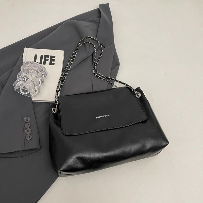 Trendy Street Style Pu Leather Tote Bag Medium Size 2024 Spring Fashionable Casual Large Bag
