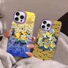 Мультяшный Аниме Желтый M-Миньоны Чехол для Телефона Для IPhone 16 15 14 13 12 11 17 Pro MAX Plus Pro Матовый Ударопрочный Чехол