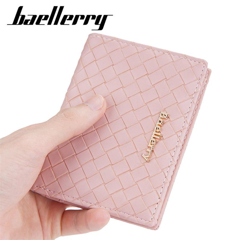 Baellerry Мужские и женские модные короткие кошельки, классический дизайн, двойной кошелек, милый кошелек с держателем для карт, GZW