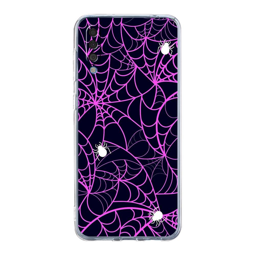 Чехол для телефона Samsung A26 A36 A56 A54 A52 A50 A70 A40 A12 A14 A16 A22 A24 A42 A34 A32 5G A04s A06 5G Черная Паутина