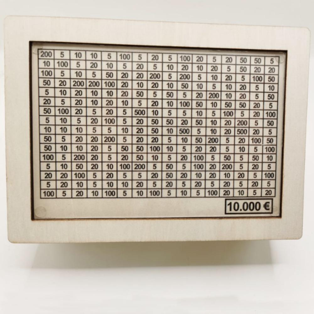 Handmade Money Box Wooden Money Saving Box Home Use Coin Tray Storage Case Children