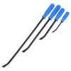 PATIKIL At Bar Set Heavy Thick Mechanic Hand Tools 4pcs Steel Handles with Angled Tips Protective Caps for Automotive Crowbar Prying, Scraping,