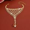 Versatile Rhinestone Hand Chain Fashion Finger Chain Ring Bracelet  for Weddings