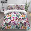 Colorful Butterfly And Floral Duvet Cover Set King Size Butterflies Theme Bedding Set For Kids Girls Comforter Cover Pillowcases