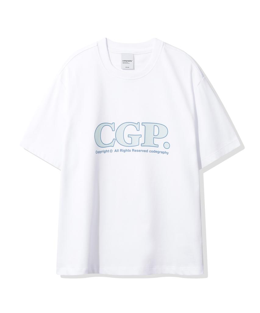 CGP (женщины) Простая квадратная футболка с коротким рукавом_Белый