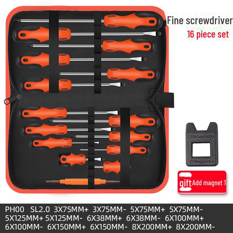 Green Forest Industrial-Grade Screwdriver: High Hardness, Strong Magnetic Tip, Cross Flat Design