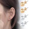 Fashion Gold Color Stainless Steel Women Jewelry Classic Earrings Stud Earrings Ear Stud Small Ball