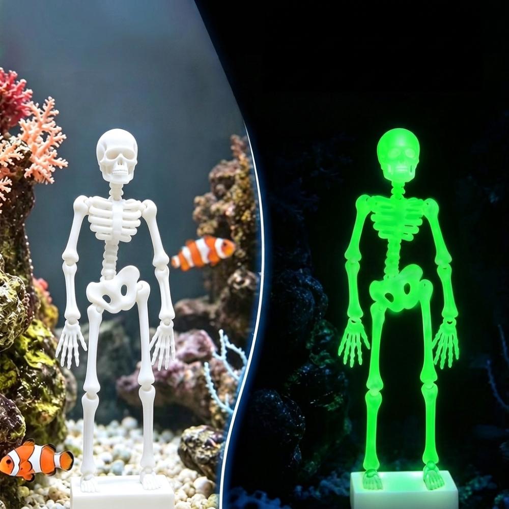 Realistic Dancing Skeleton Aquarium Bubbler 3D Printed Water Wiggling Skeleton Decor Gag Gift