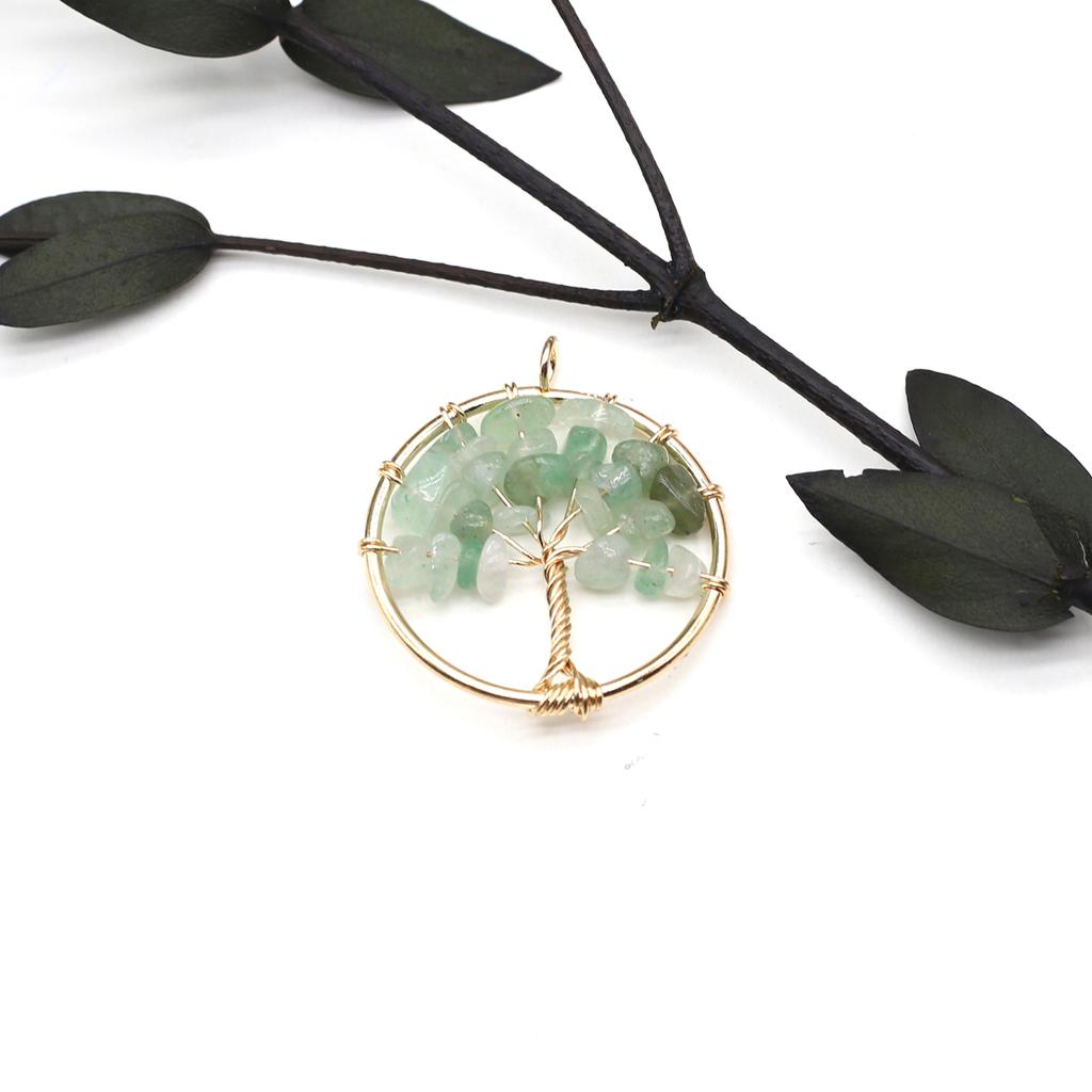 2 шт. небольшой кулон из натурального камня, Древо жизни, обмотка, кулон для изготовления ювелирных изделий, ожерелье, браслет, аксессуар