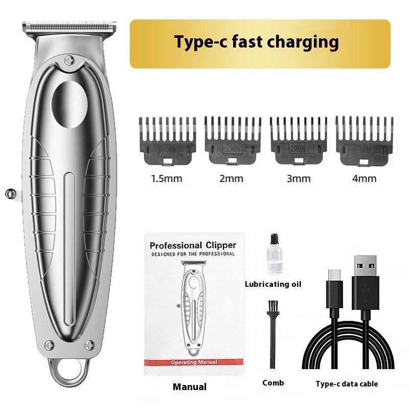 Профессиональный электрический парикмахерский триммер для мужчин, машинка для стрижки бороды, беспроводная машинка для стрижки волос, перезаряжаемая, 0 мм