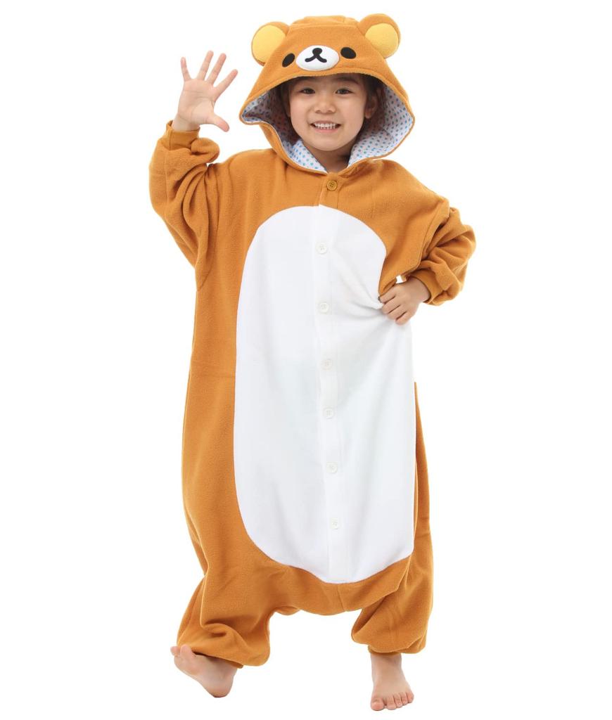 SAZAC Rilakkuma Fleece Kigurumi for Children, Size 110 (RAX004F)