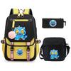 Anime Cartoon Peripheral Printing Children'S Backpack Student Schoolbag Three-Piece Set Shoulder Bag Pencil Case
