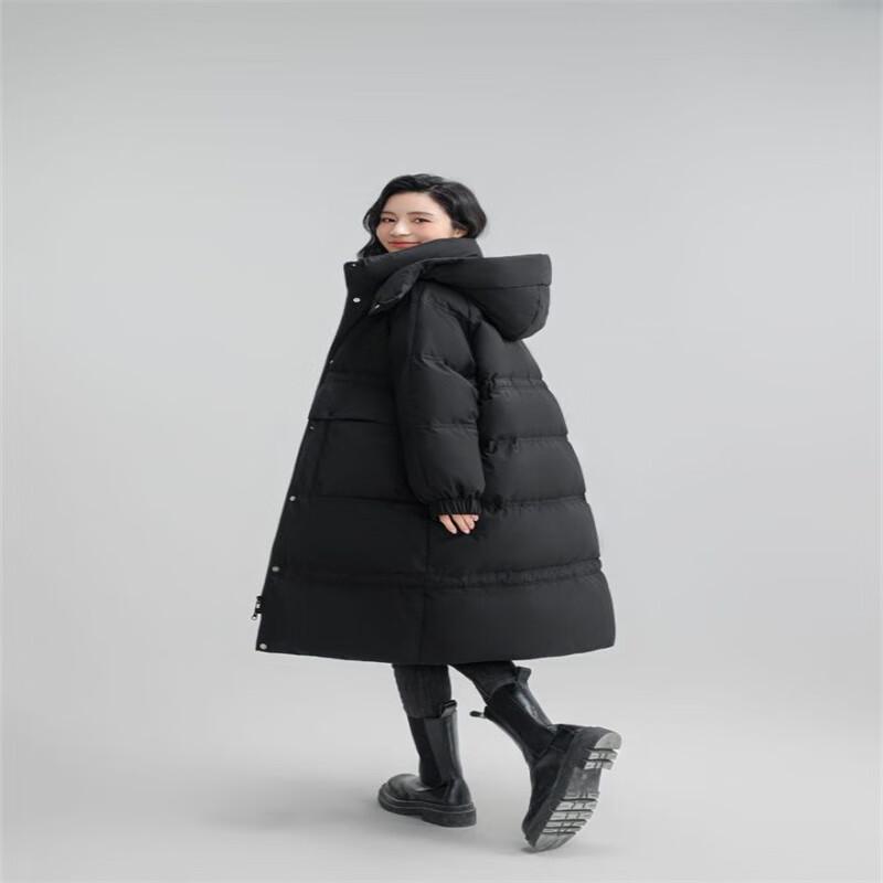 Yaya Женский повседневный длинный пуховик с капюшоном