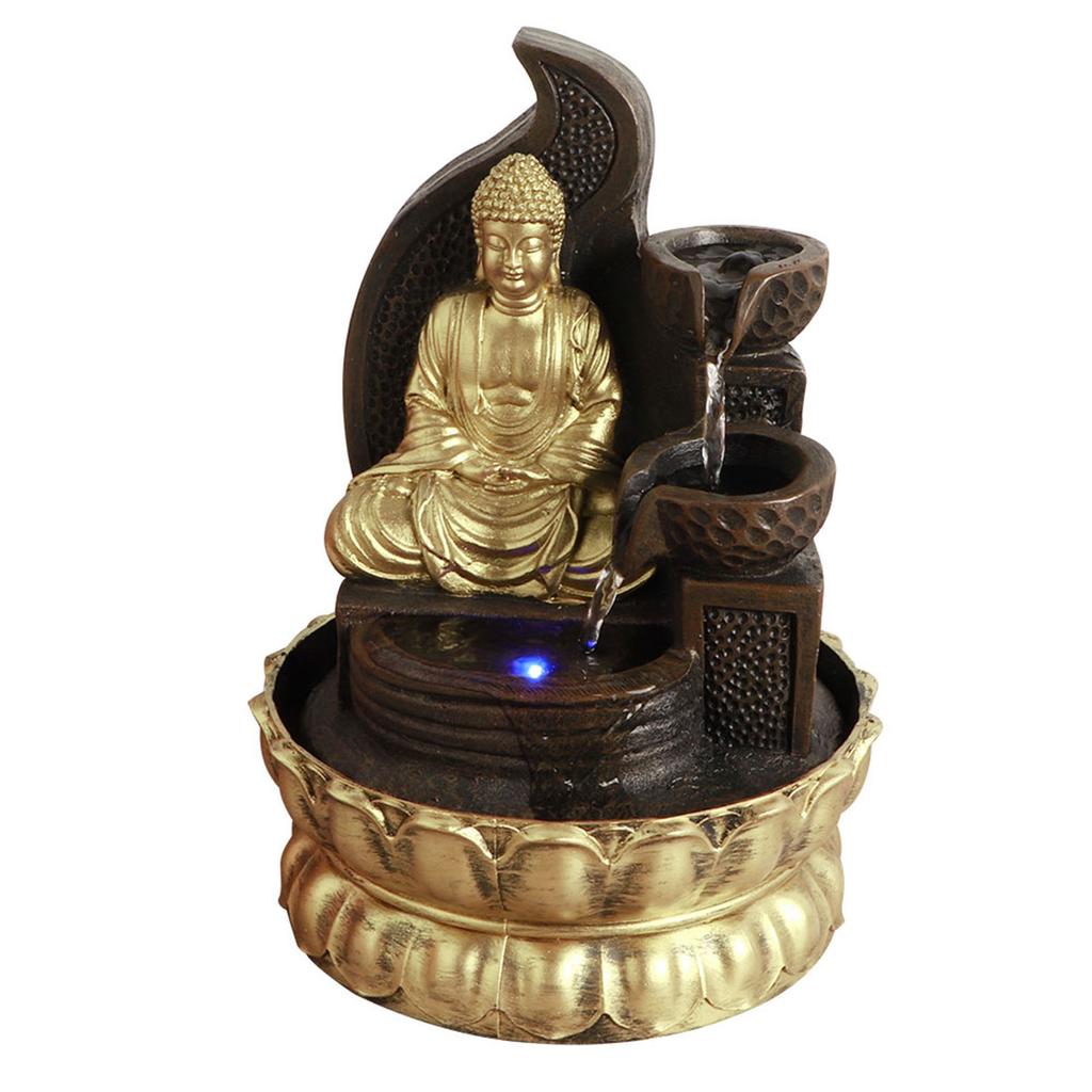 Настольный светодиодный фонтан с водяным насосом для украшения домашней чайной комнаты, тип 16109