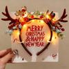 Christmas Elk Antler Headband - Festive Forest-Style Photo Prop for Adults