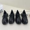 2024 Новые черные туфли на платформе женские лоферы женские туфли-лодочки дизайнерские повседневные кожаные оксфорды на шнуровке