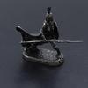White Copper Spartan Shogun Warrior Chess Piece Ornament – Retro Soldier Toy Gift for Boys