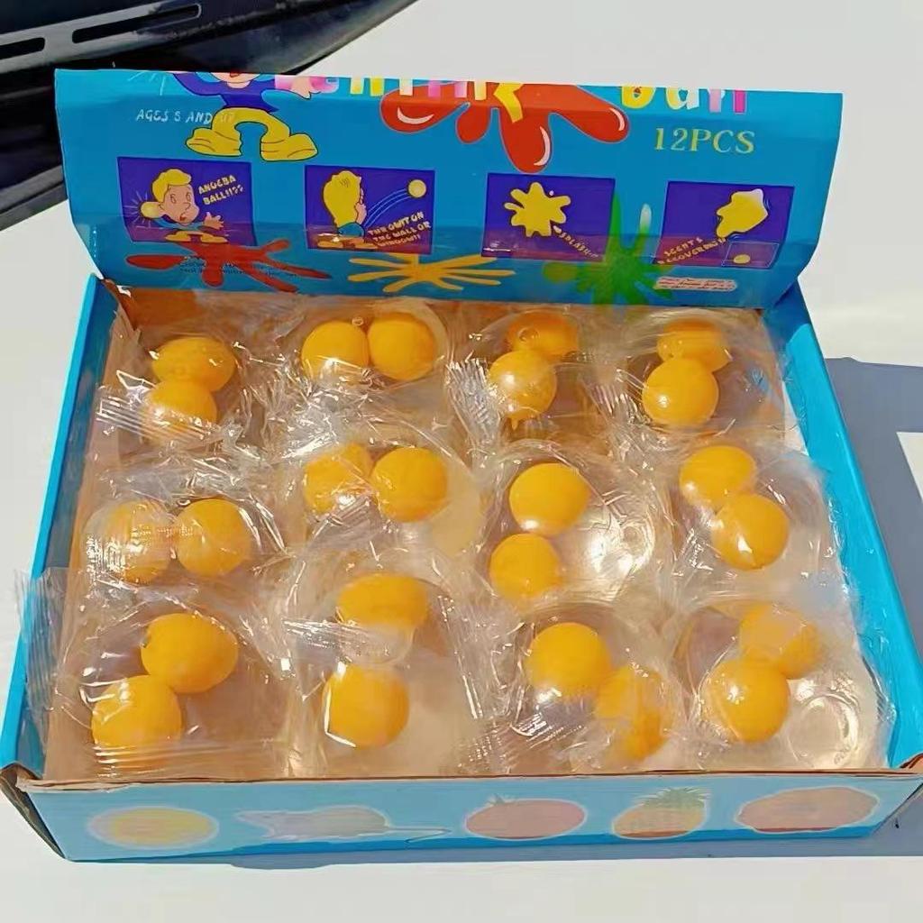 Игрушка для выдавливания двух желтков яиц: Веселый декомпрессионный мяч для снятия стресса