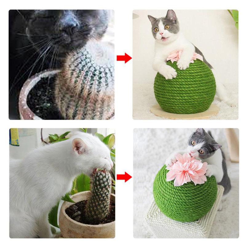 Вязаный шарик из сизаля, игрушка для кошек, стакан для ловли кота, мятный шарик для домашних животных