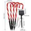 Solar Christmas Cane Light LED Christmas Cane Lamp with Ground Spike Waterproof Candy Cane Fairy Lights Xmas Decoration Lighting