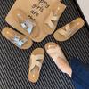 Niche Kinked Cross Slippers Women's Soft Bottom Outer Wear 2025 New Summer Beach Seaside Vacation Cool Slippers