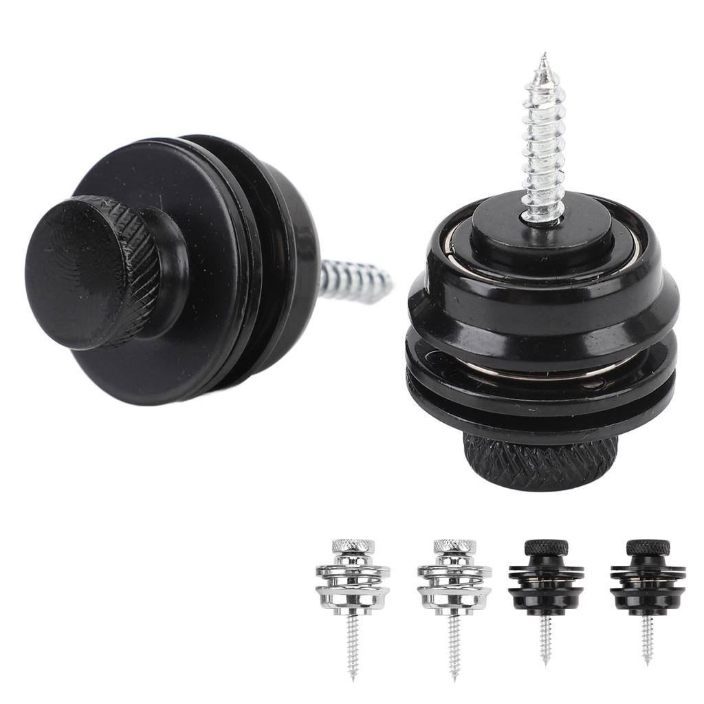 2 шт., замки для гитарного ремня, кнопки безопасности, сверхмощные металлические плоские круглые головки, нескользящие, устойчивые к падениям